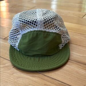 Patagonia Green and White Mesh duckbill running Cap
